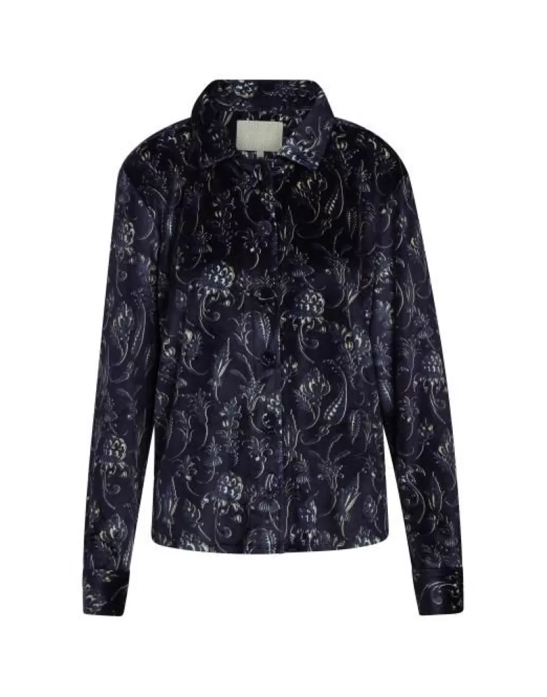 ESSENZA Shirts En Tops- Demi Issadore Darkest Blue Pyjamatop L Blauw