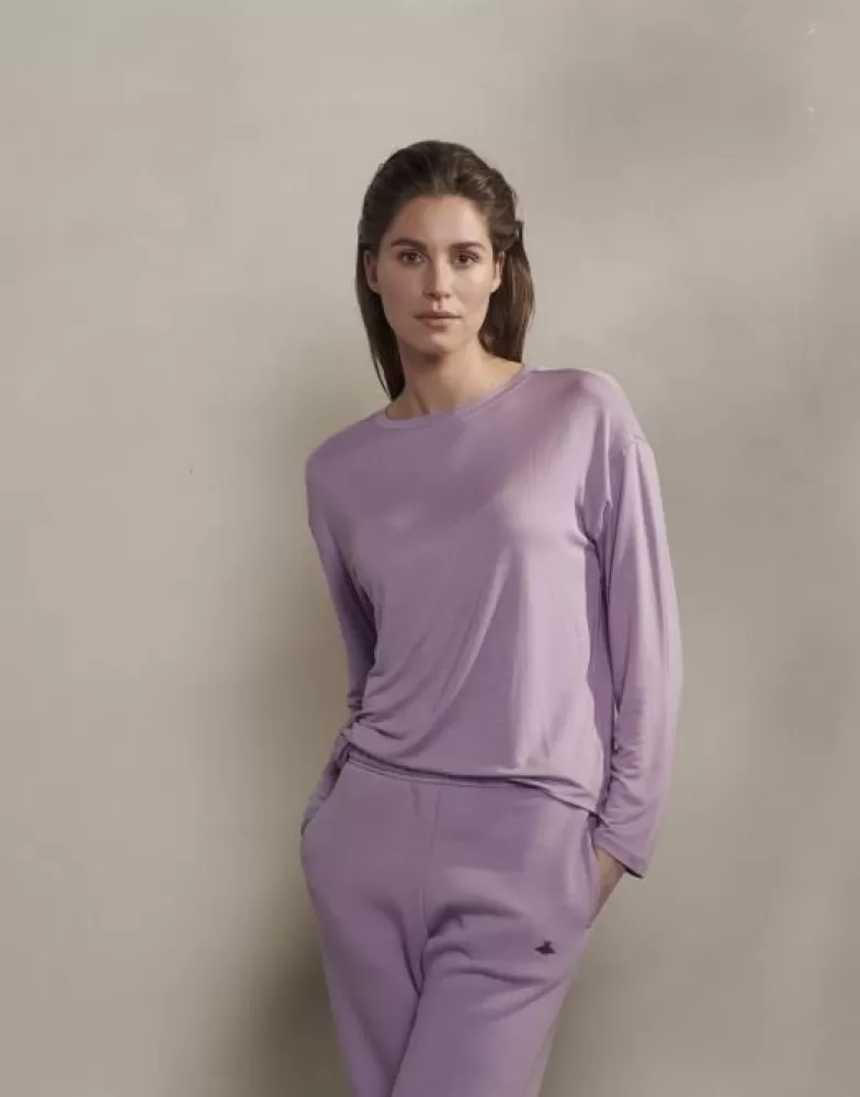 ESSENZA Shirts En Tops- Denna Uni Purple Violet Top Lange Mouw L Paars