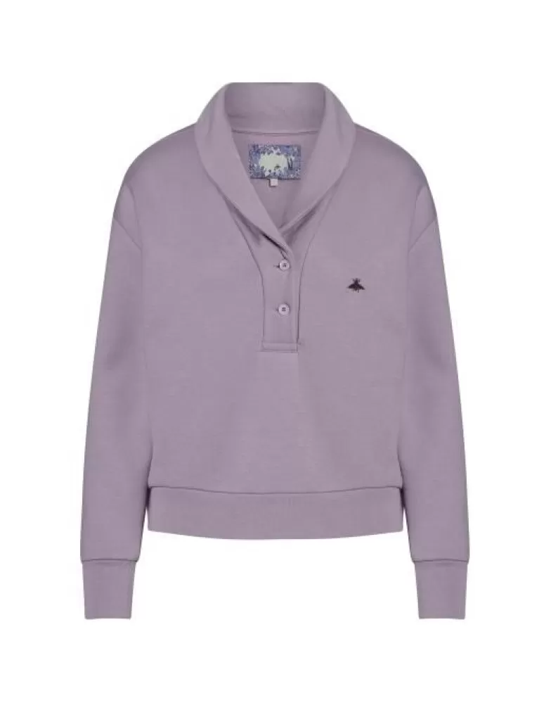 ESSENZA Shirts En Tops- Febe Uni Purple Violet Top Lange Mouw L Paars