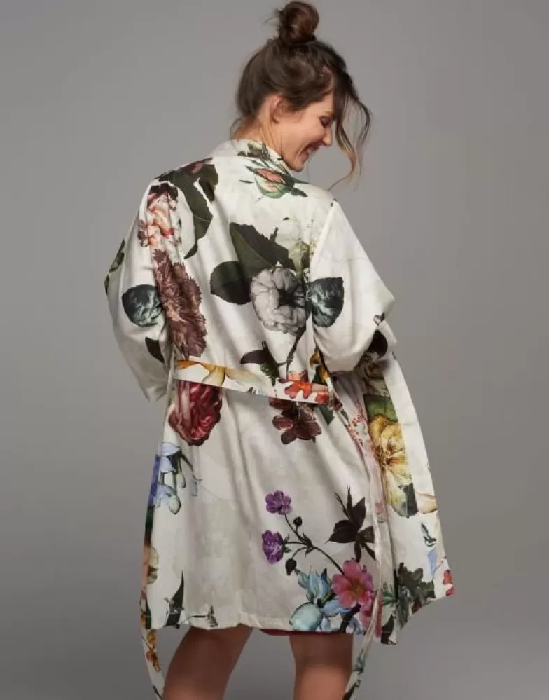 ESSENZA Kimono's- Fleur Kimono Ecru L Wit