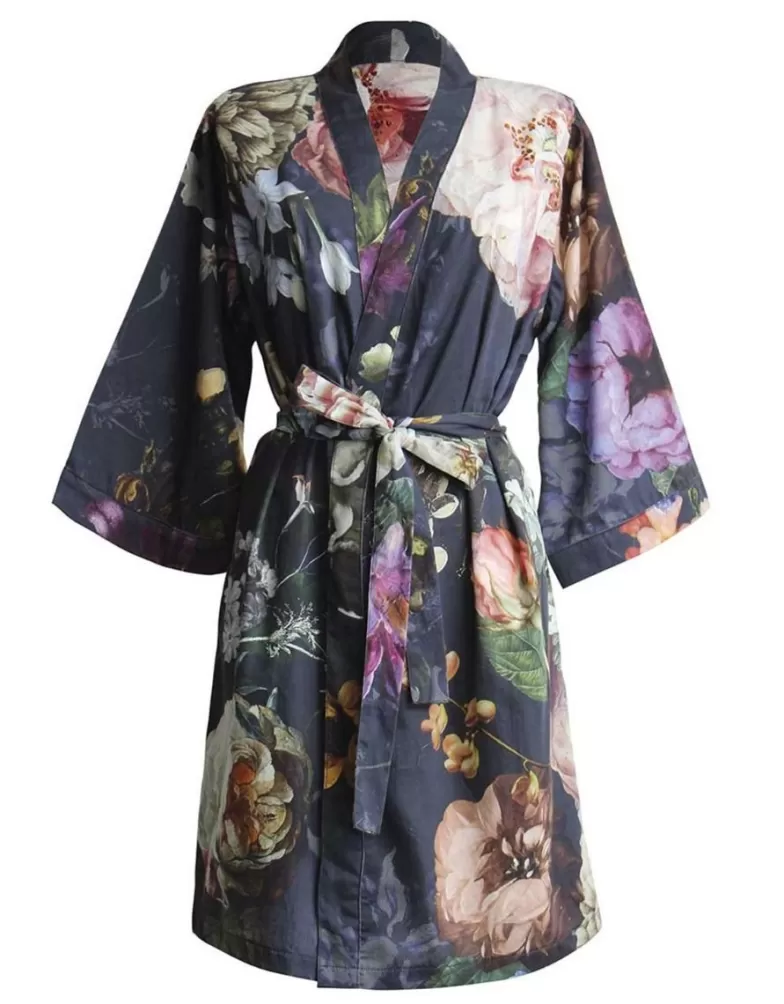 ESSENZA Kimono's- Fleur Kimono Nightblue M Blauw