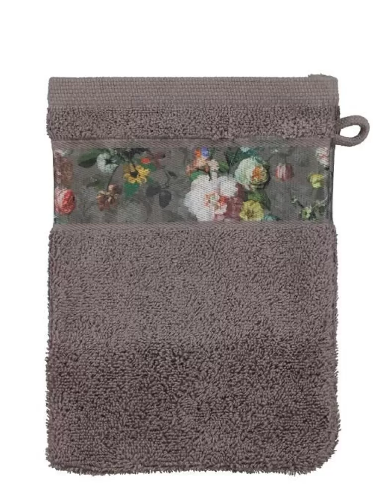 ESSENZA Washandjes- Fleur Washand 16 X 22 Cm Taupe