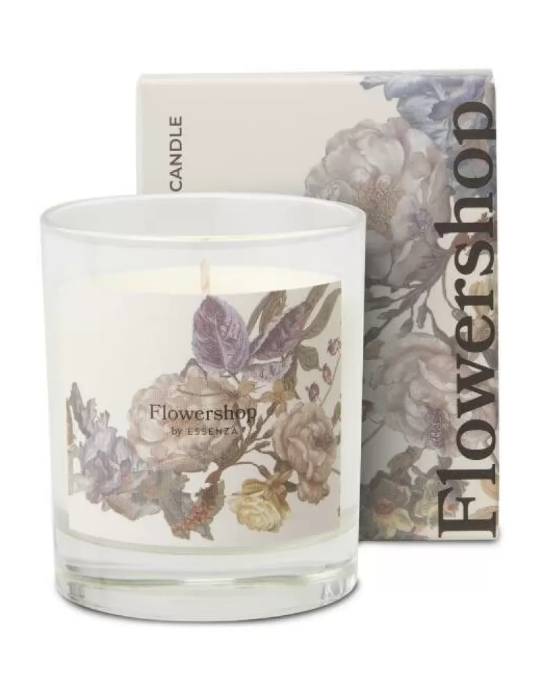 ESSENZA Geurkaarsen- Flowershop Geurkaars Off White 175 Cc Wit