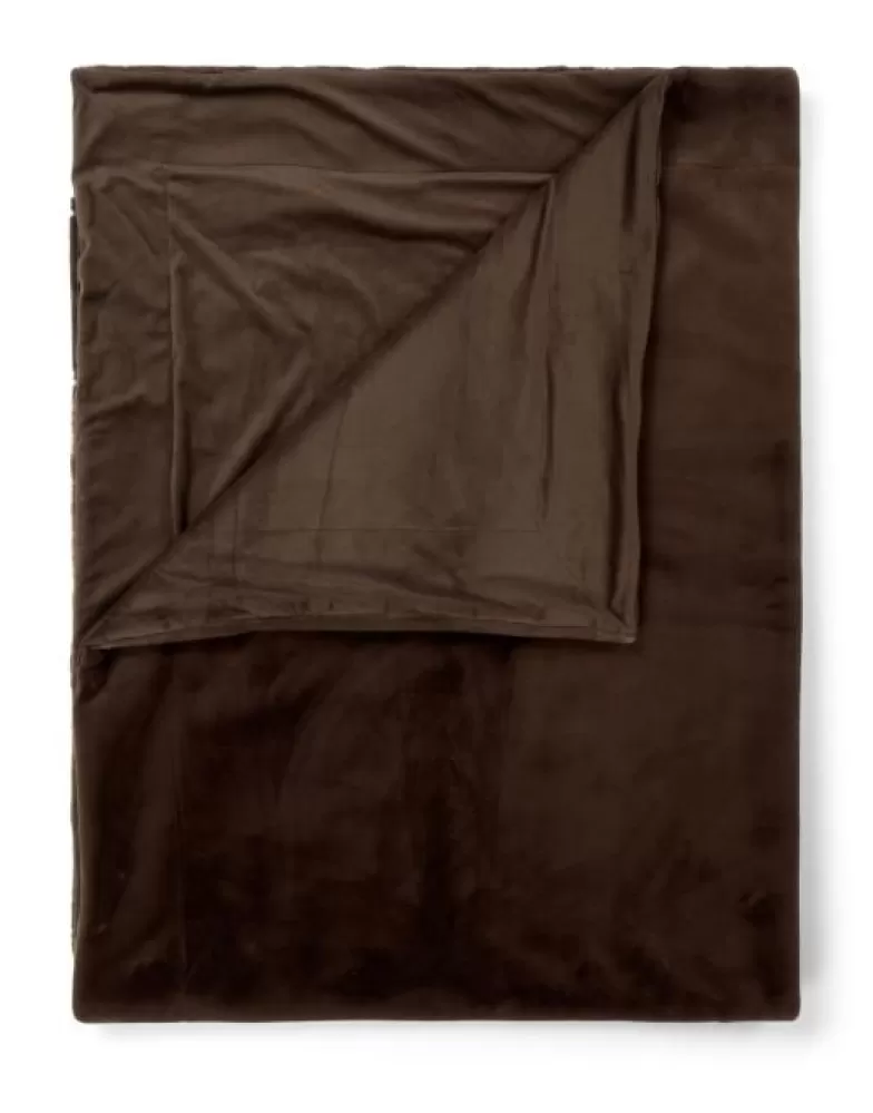 ESSENZA Plaids- Furry Plaid Chocolate 150 X 200 Cm Bruin