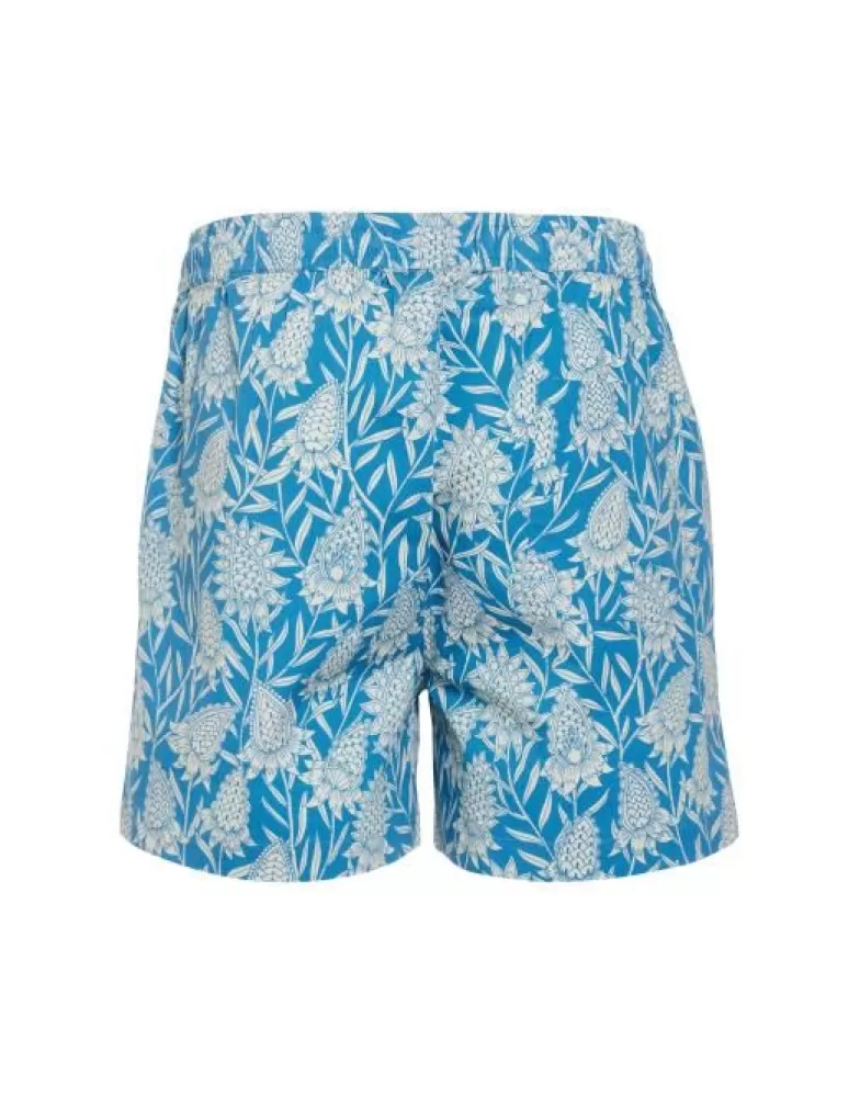 ESSENZA Broeken- Jude Fela Marine Blue Shorts M Blauw