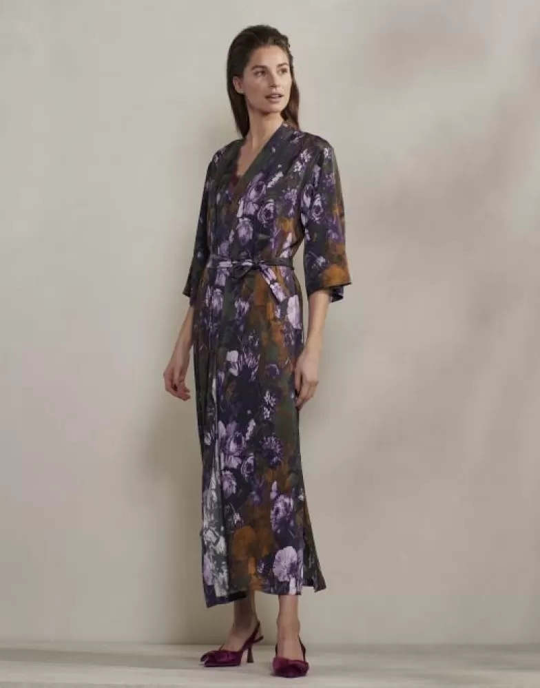 ESSENZA Kimono's- Jula Leila Forest Green Kimono M Groen