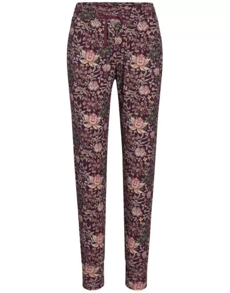 ESSENZA Broeken- Jules Ophelia Plum Wine Lange Broek Xs Paars