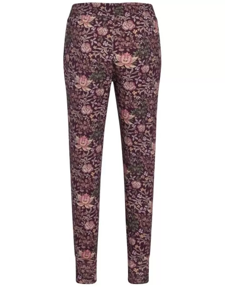 ESSENZA Broeken- Jules Ophelia Plum Wine Lange Broek Xs Paars