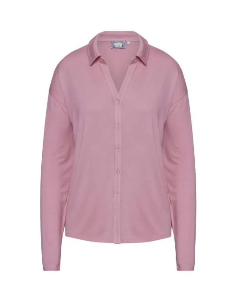 ESSENZA Shirts En Tops- Kae Uni Flowering Pink Top Lange Mouw L Roze