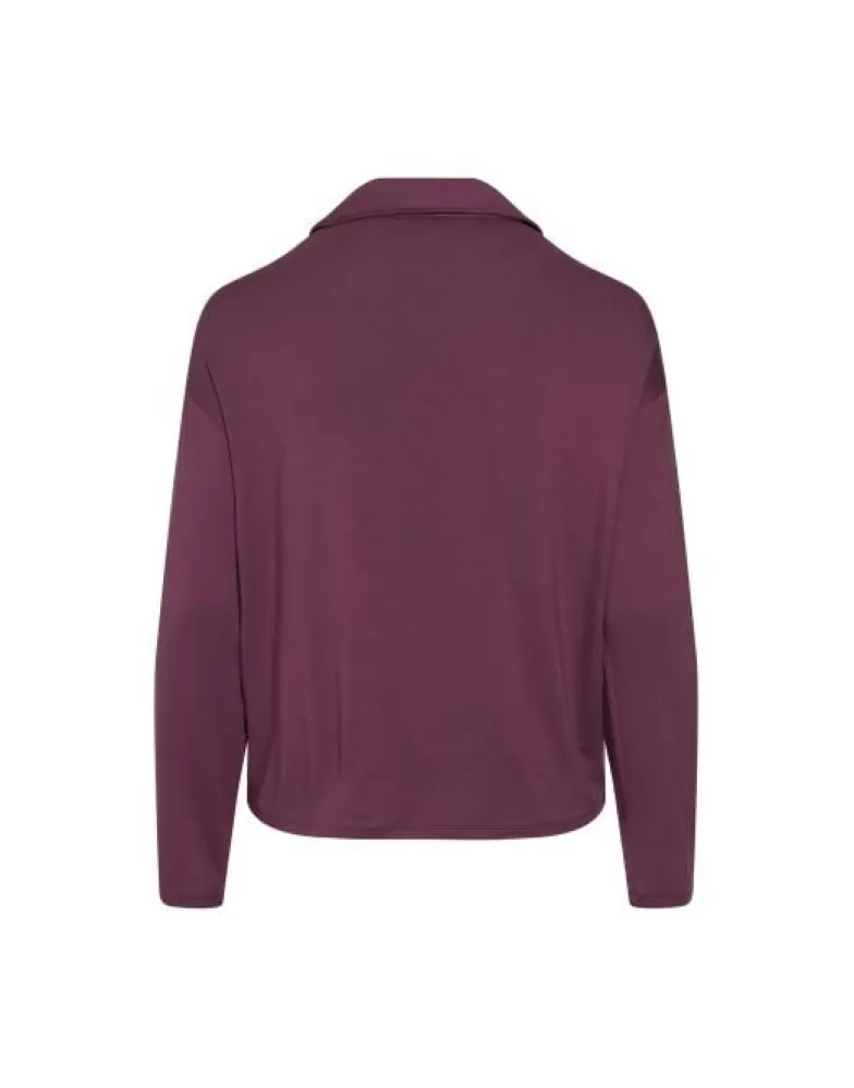 ESSENZA Shirts En Tops- Kae Uni Plum Wine Top Lange Mouw L Paars