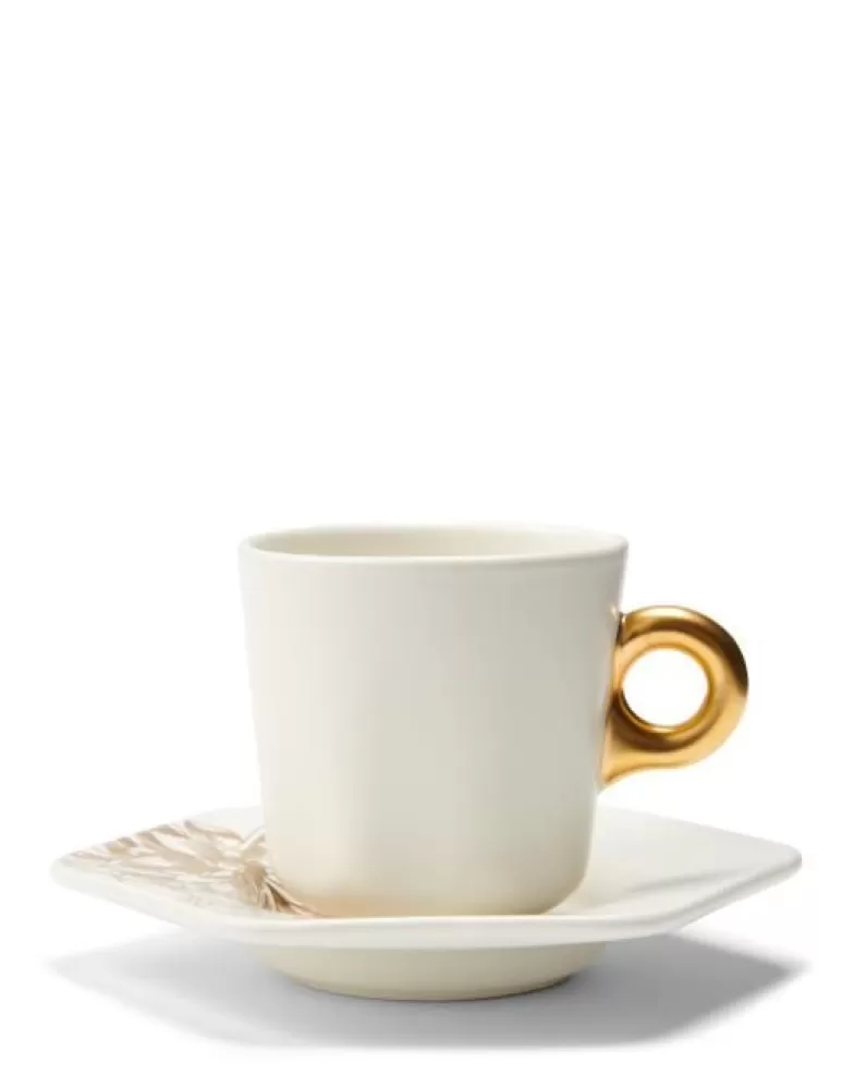 ESSENZA Koffie En Thee- Masterpiece Espresso Kop & Schotel Off White 9 Cl Wit