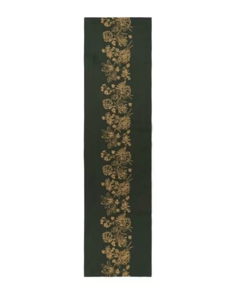 ESSENZA Tafellopers- Masterpiece Tafelloper Donker 40 X 150 Cm Groen