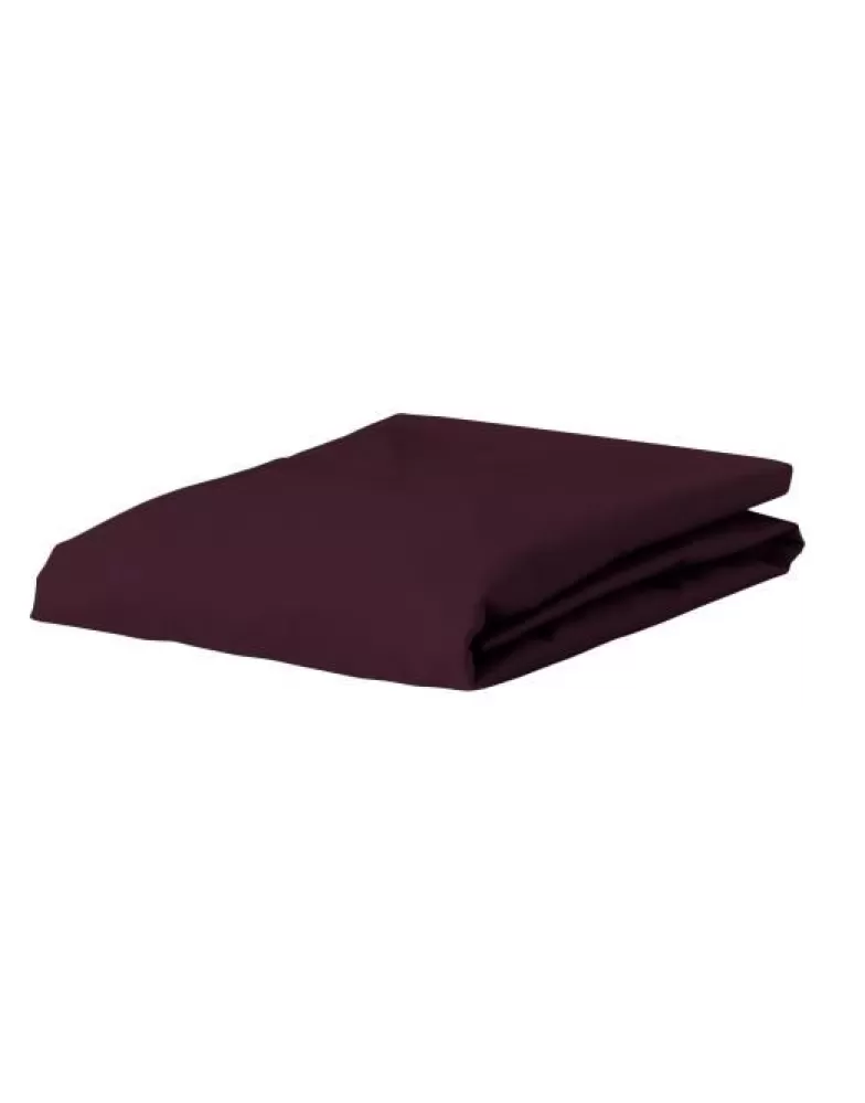 ESSENZA Hoeslakens- Minte Hoeslaken Burgundy 160 X 200 Cm Rood