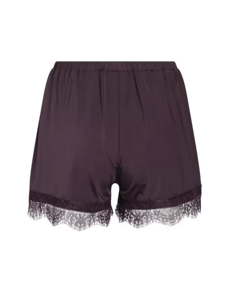 ESSENZA Broeken- Natalie Uni Plum Wine Shorts Xs Paars