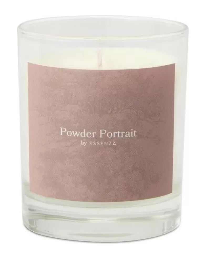 ESSENZA Geurkaarsen- Powder Portrait Geurkaars Off White 175 Cc Wit