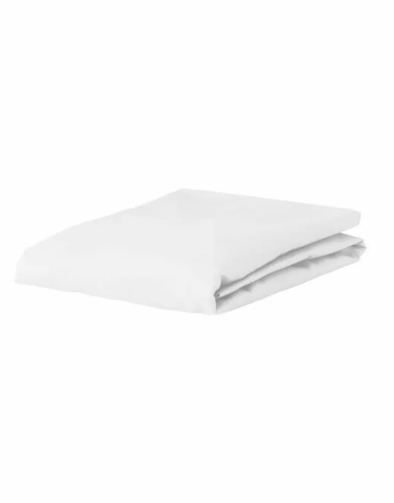 ESSENZA Hoeslakens- Premium Percale Hoeslaken 160 X 200 Cm Wit