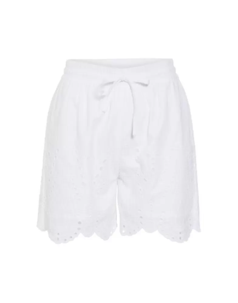 ESSENZA Broeken- Romy Tilia Pure White Shorts M Wit