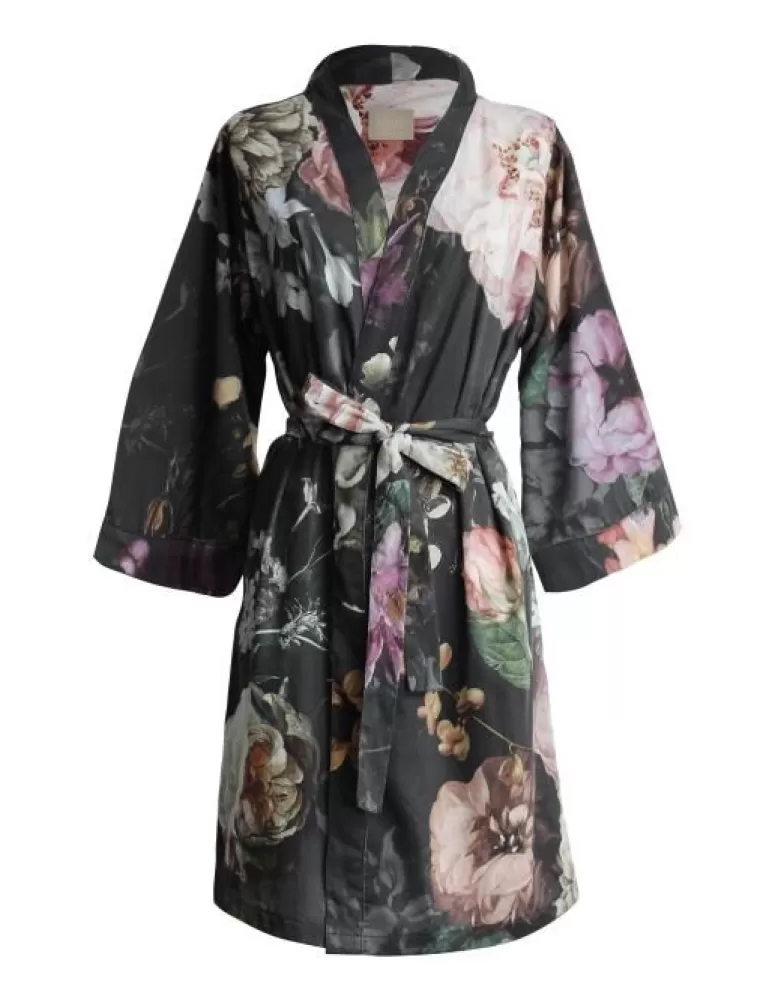 ESSENZA Kimono's- Sarai Fleur Festive Blooming Black Kimono L Zwart