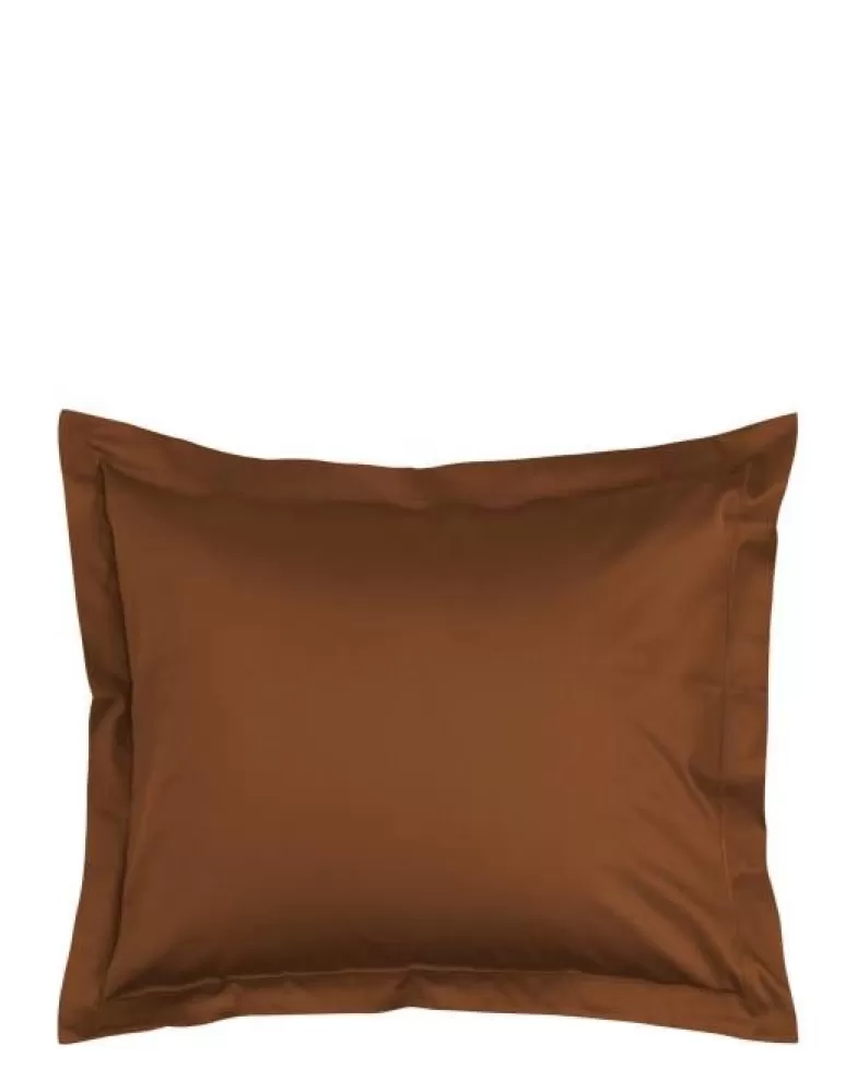 ESSENZA Kussenslopen- Satin Kussensloop Leather Brown 60 X 70 Cm Bruin