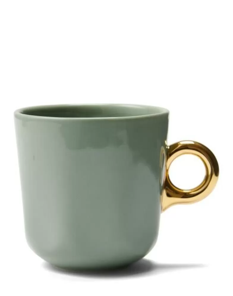 ESSENZA Koffie En Thee- Sculpture Kleine Beker Stone Green 17 Cl Groen