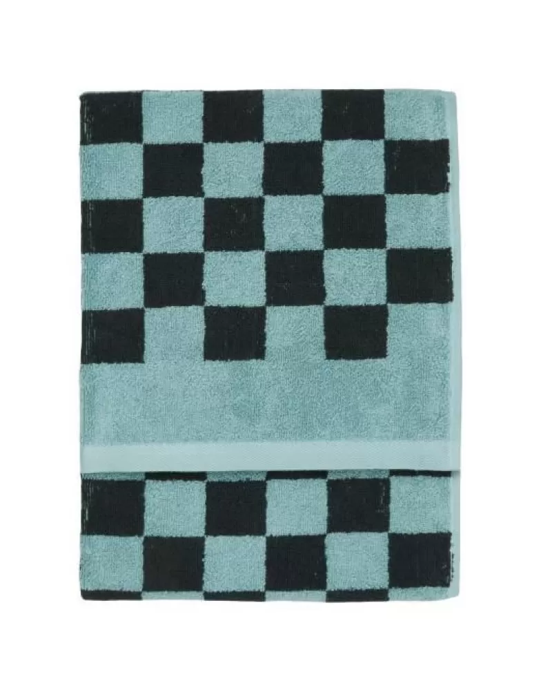 Marc O'Polo Gastendoekjes- Checker Aquamarine Gastendoek 30 X 50 Cm