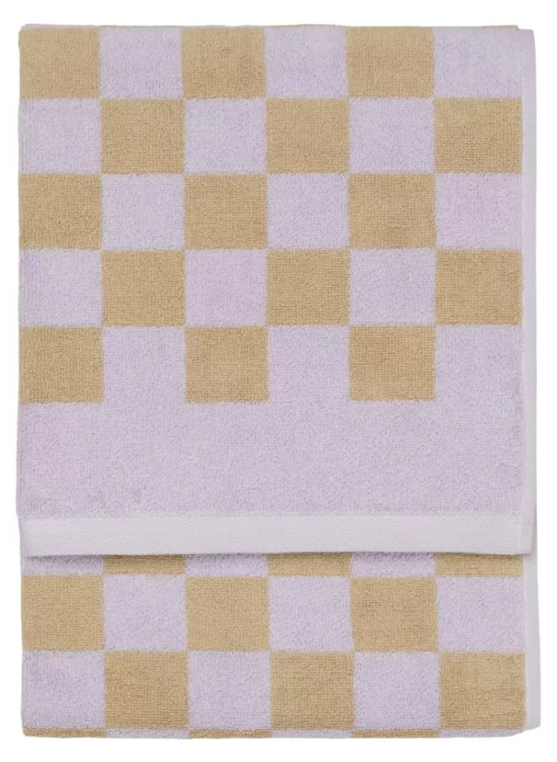 Marc O'Polo Gastendoekjes- Checker Lila Gastendoek 30 X 50 Cm