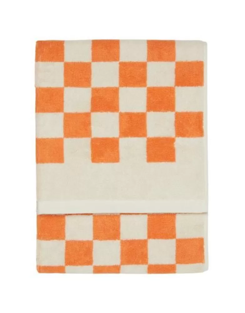 Marc O'Polo Gastendoekjes- Checker Meloen Gastendoek 30 X 50 Cm