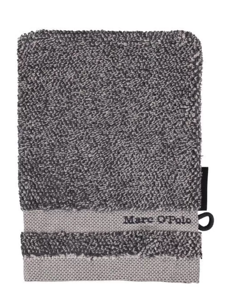 Marc O'Polo Washandjes- Melange 16 X 22 Cm Zwart