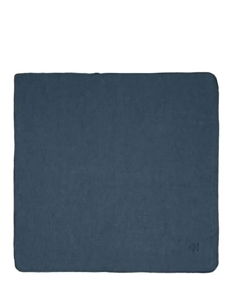 Marc O'Polo Servetten- Valka Servet Indigo 45 X 45 Cm Blauw